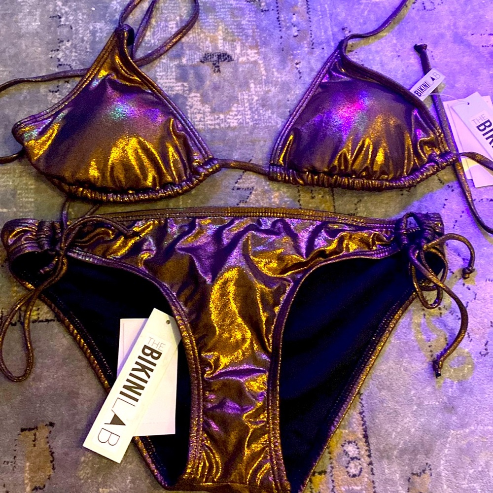 The bikini lab metallic swimwear